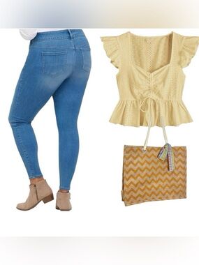 Plus size 16W jegging ankle jeans 16W waist 38”